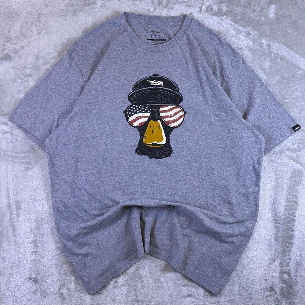 Sitka Gear Logo Duck Hunting Outdoors Organic Cotton T-Shirt Men’s XL